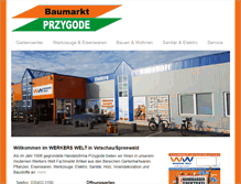 Tablet Screenshot of baumarkt-vetschau.de
